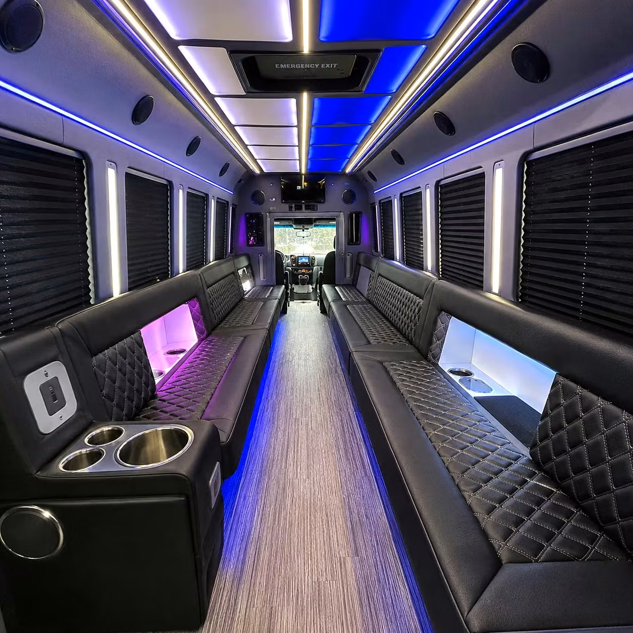 lehi prom groups love party buses with built in amenities for the ride there and back